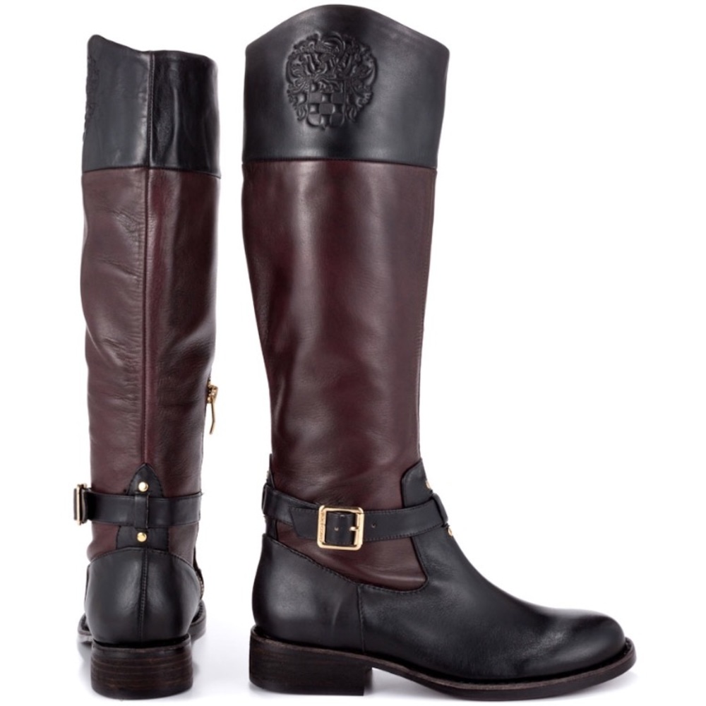 Vince Camuto Boots Riding Knee Flavion 2 Tone 7.5